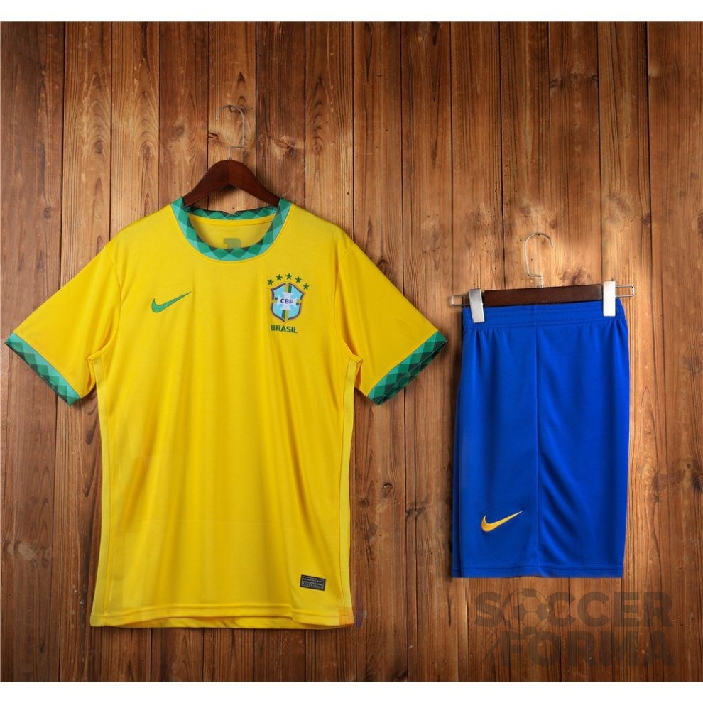 Детская форма сборной Бразилии 2020 домашняя - вид  1