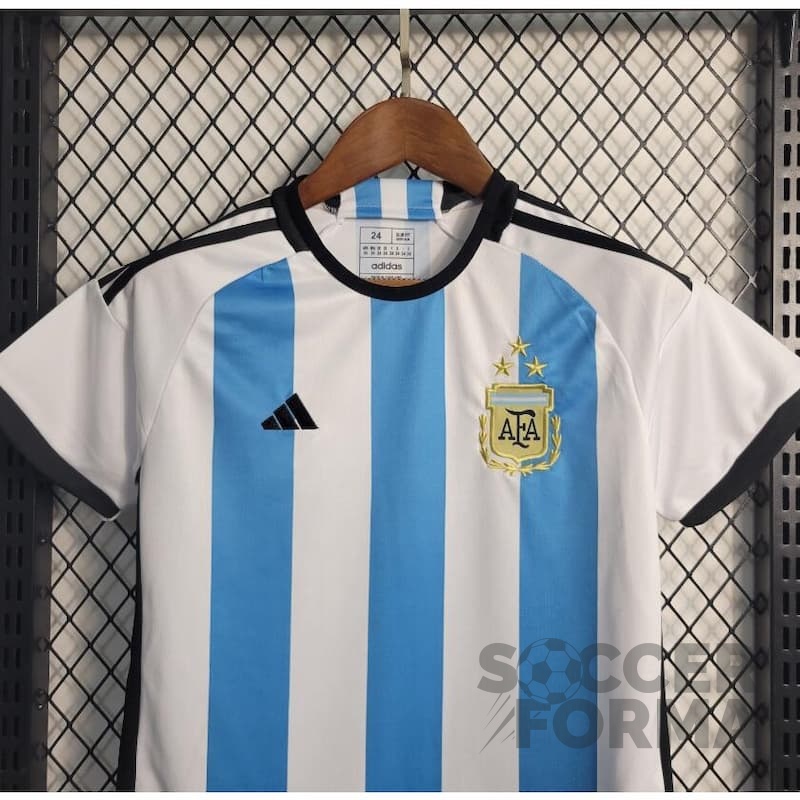 Детская форма сборной Аргентины 3 звезды - вид 2