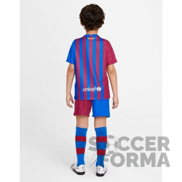 Детская форма Барселоны 2021-2022 с гетрами