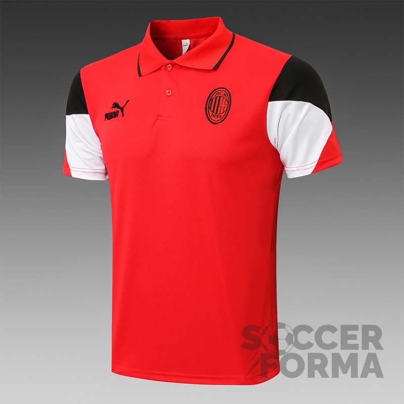 Красная футболка поло Милан 2021-2022
