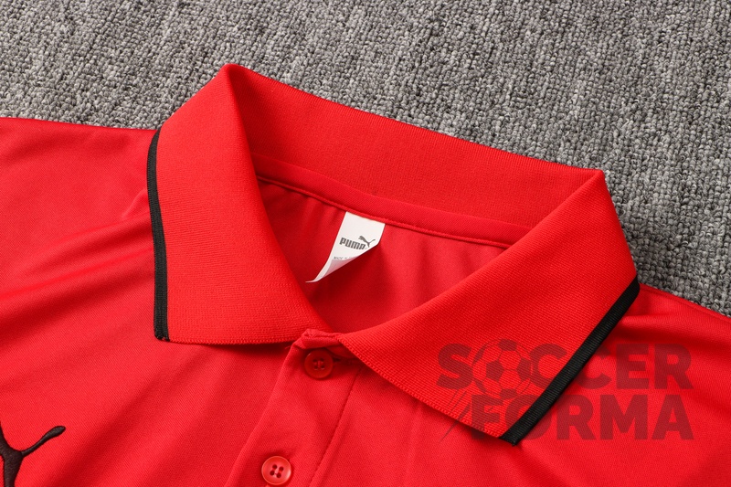 Красная футболка поло Милан 2021-2022 - вид 3