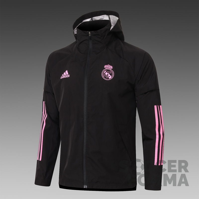 Ветровка Реал Мадрид 2021-2022 черно-розовая