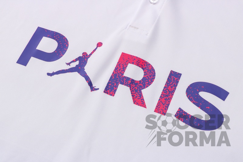 Белая футболка поло ПСЖ 2021-2022 Paris