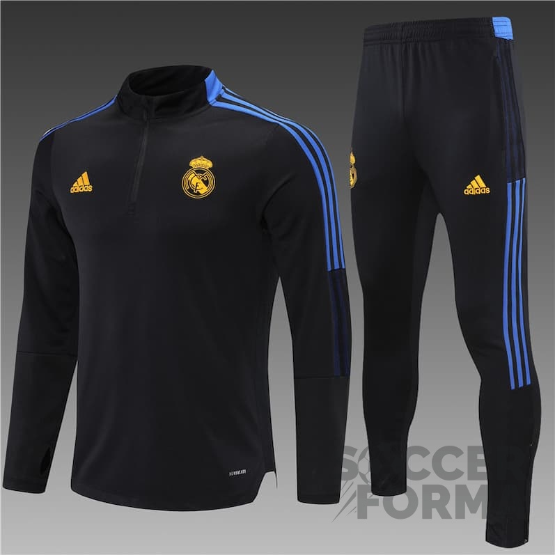 Детский тренировочный костюм Реал Мадрид 2022 черный - вид  1
