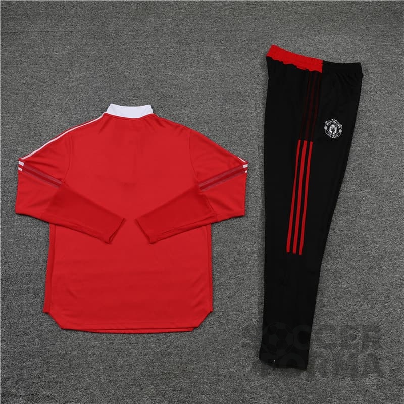 Детский тренировочный костюм Манчестер Юнайтед 2021-2022 красный - вид  4