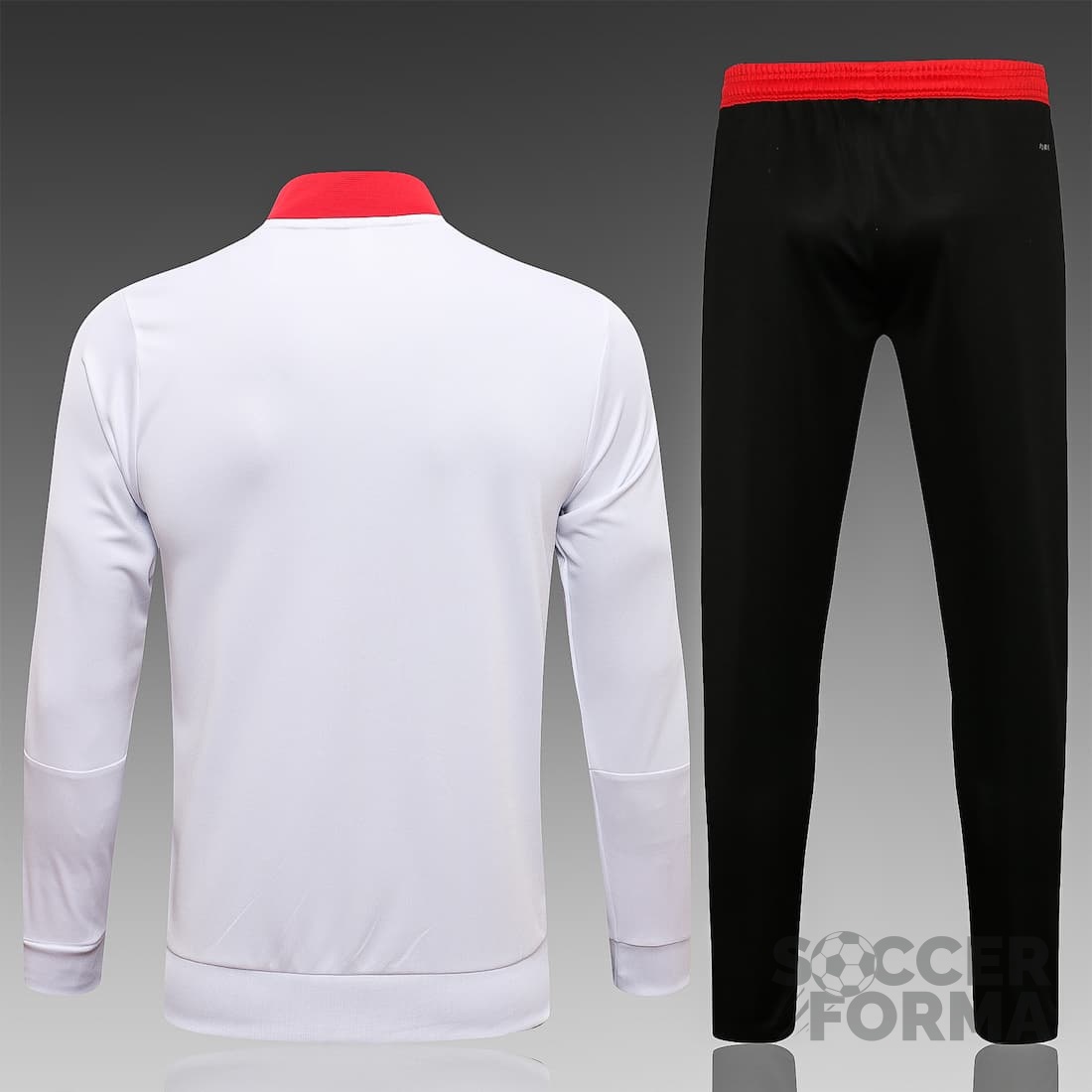 Детский спортивный костюм Манчестер Юнайтед 2021-2022 белый на молнии - вид  2