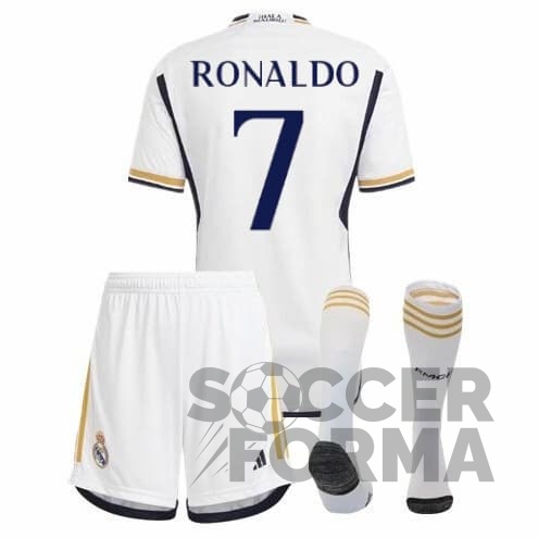 Детская форма Реал Мадрид Роналдо 7 с гетрами 2023-2024