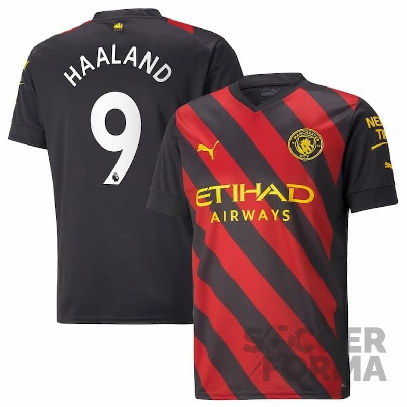 Гостевая футболка Манчестер Сити Холанд 9 2022-2023 - вид 1