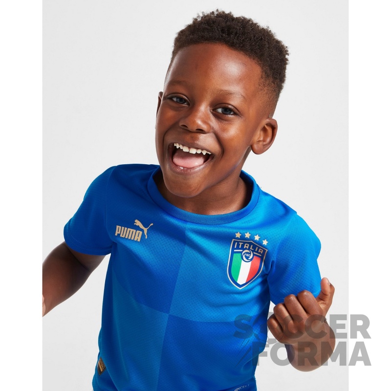 Детская форма сборной Италии 2022-2023 с гетрами - вид 2