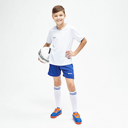 Детская футбольная форма Jetron lucky бело-синяя
