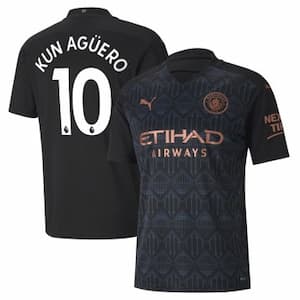Гостевая футболка Манчестер Сити Агуэро 10 2020-2021