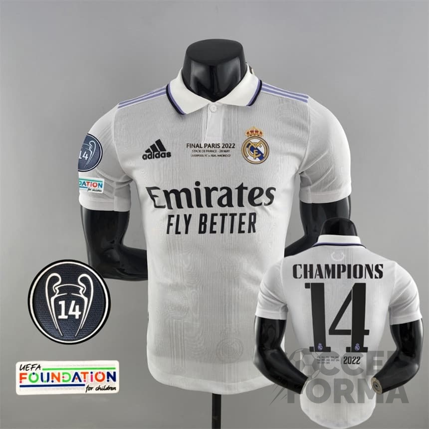 Игровая футболка Реал Мадрид победителей Лиги Чемпионов 2022-2023 - вид 1