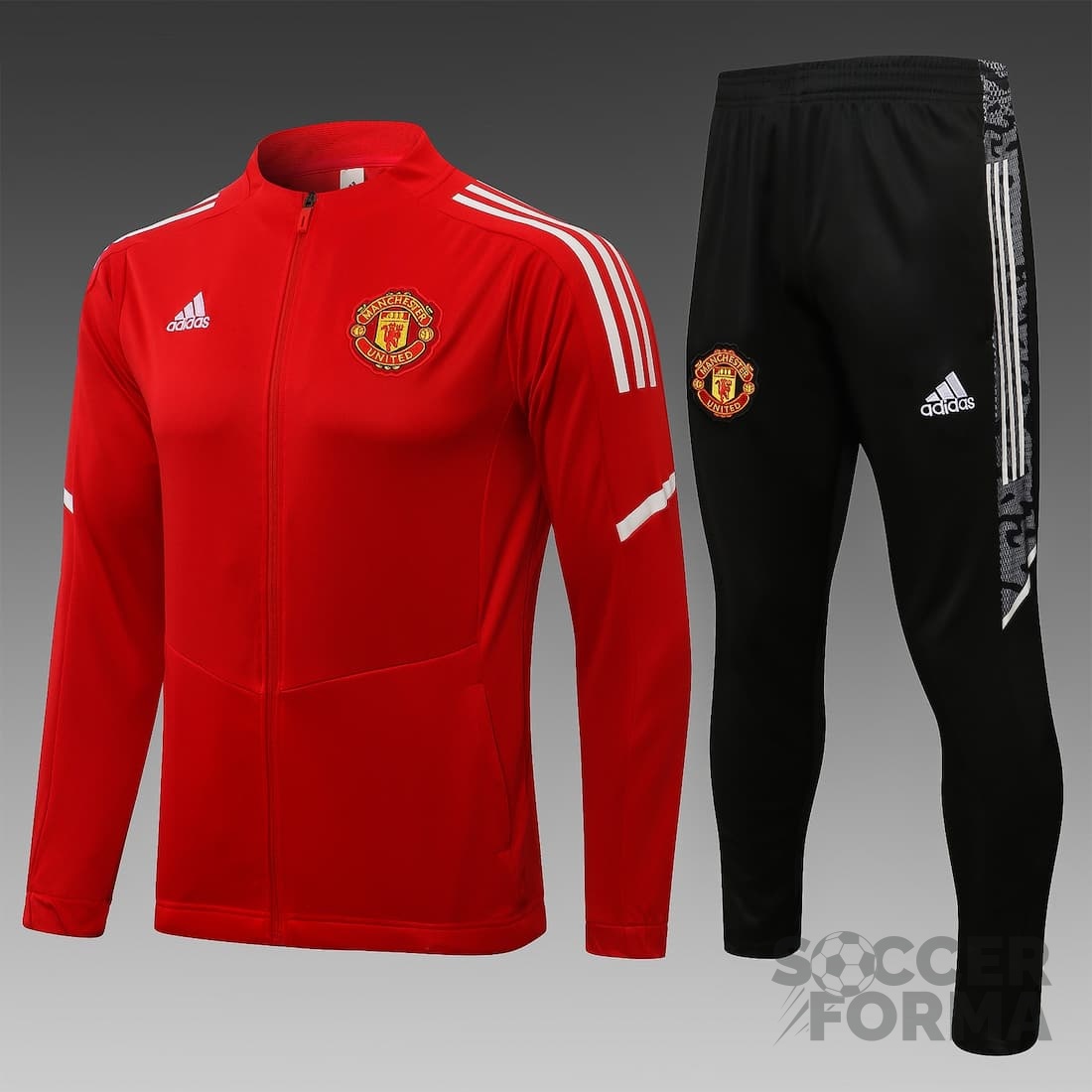 Детский спортивный костюм Манчестер Юнайтед 2021-2022 красный - вид  1