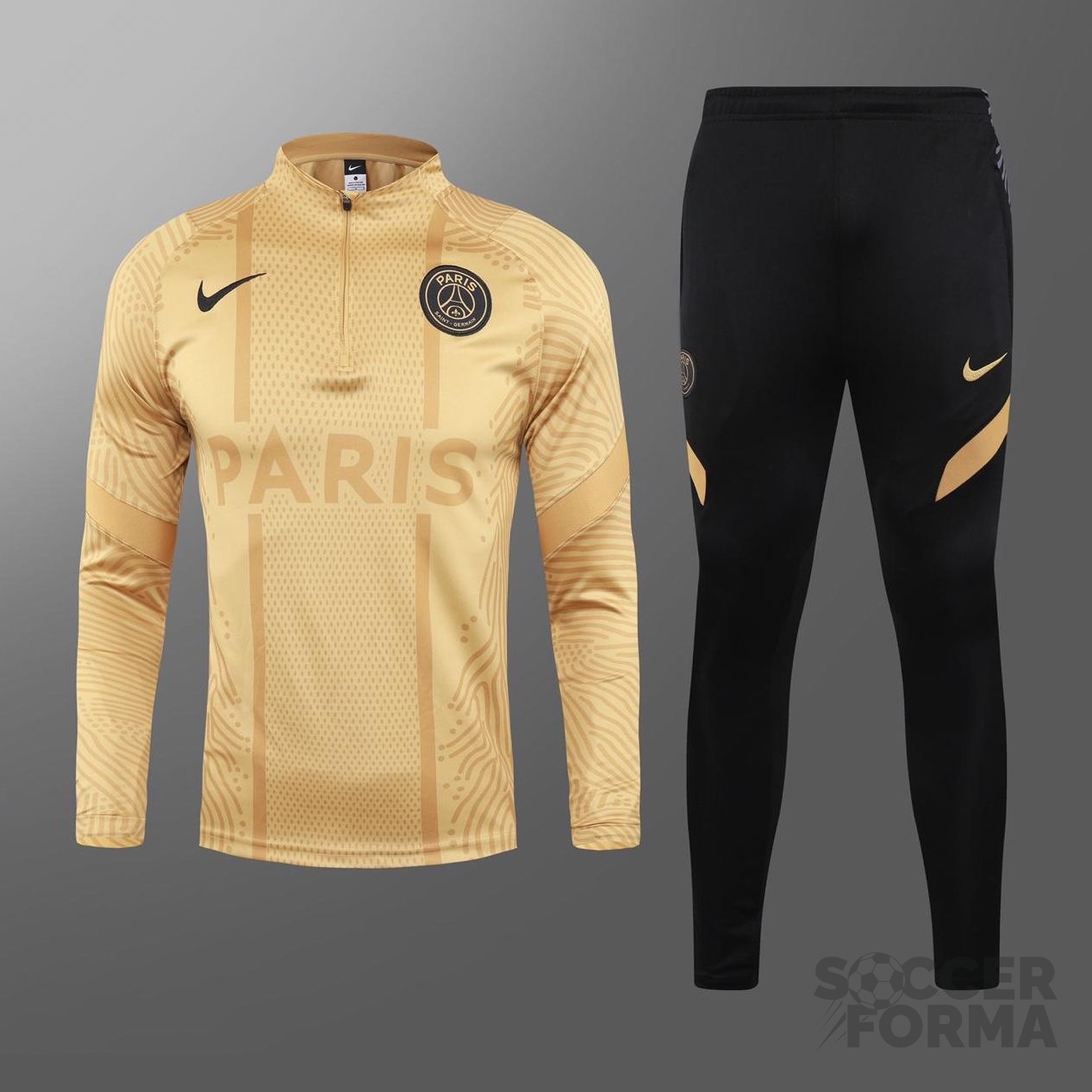 Спортивный костюм ПСЖ золотой 2020-2021 - вид 1