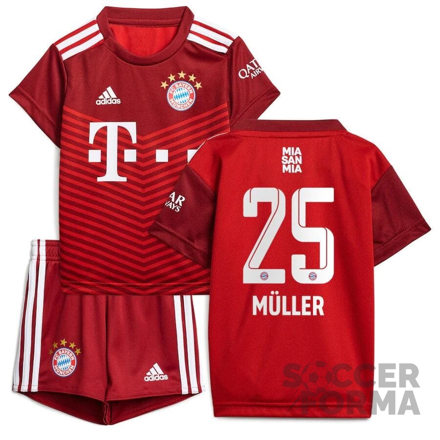 Детская форма Бавария Мюнхен Мюллер 25 2021-2022 - вид  1