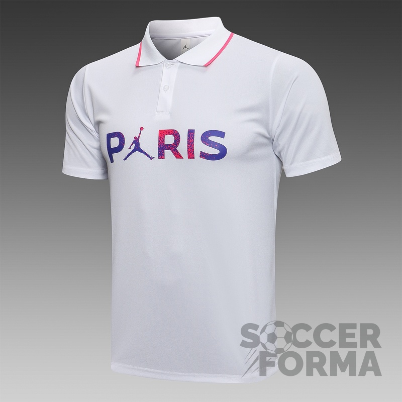 Белая футболка поло ПСЖ 2021-2022 Paris
