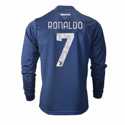 Гостевая футболка Ювентус Роналдо 7 2020-2021 с длинным рукавом