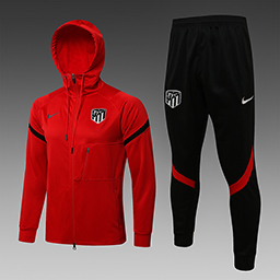 Спортивный костюм Атлетико Мадрид 2021-2022 с капюшоном красный