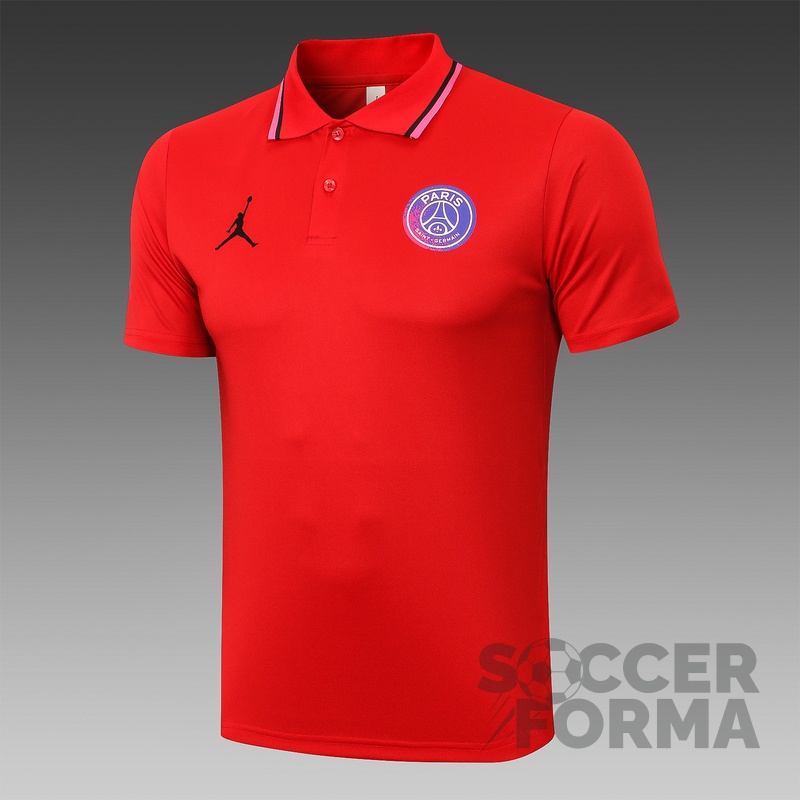 Красная футболка поло ПСЖ 2021-2022